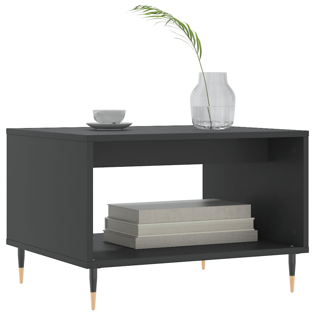 Table basse noir 60x50x40 cm bois d'ingénierie - XIOS