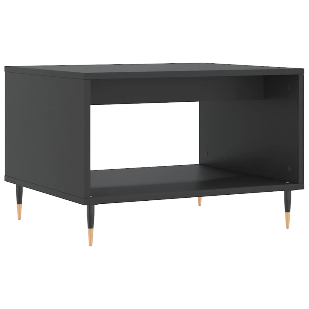 Table basse noir 60x50x40 cm bois d'ingénierie - XIOS