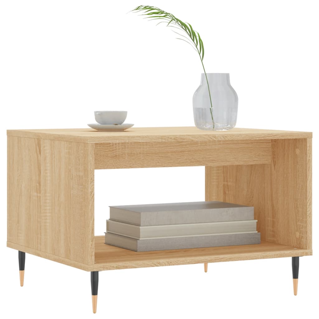 Table basse chêne sonoma 60x50x40 cm bois d'ingénierie - XIOS