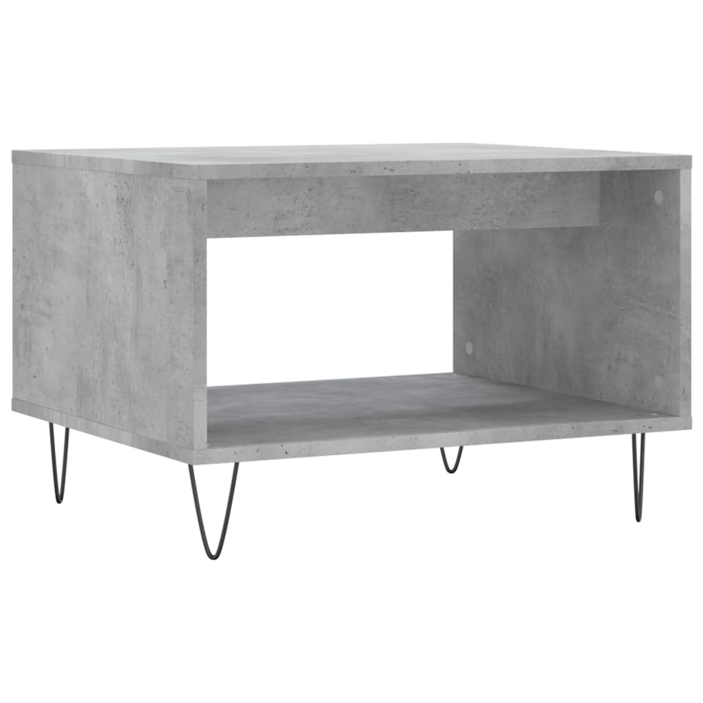 Table basse gris béton 60x50x40 cm bois d'ingénierie - XIOS