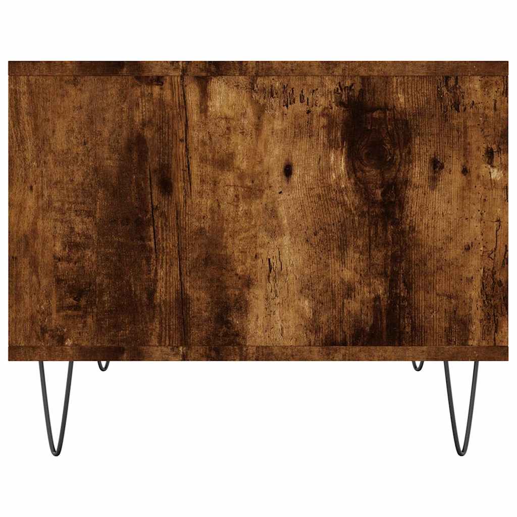 Table basse chêne fumé 60x50x40 cm bois d'ingénierie - XIOS