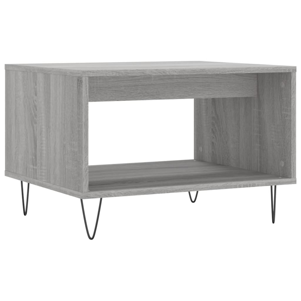 Table basse sonoma gris 60x50x40 cm bois d'ingénierie - XIOS