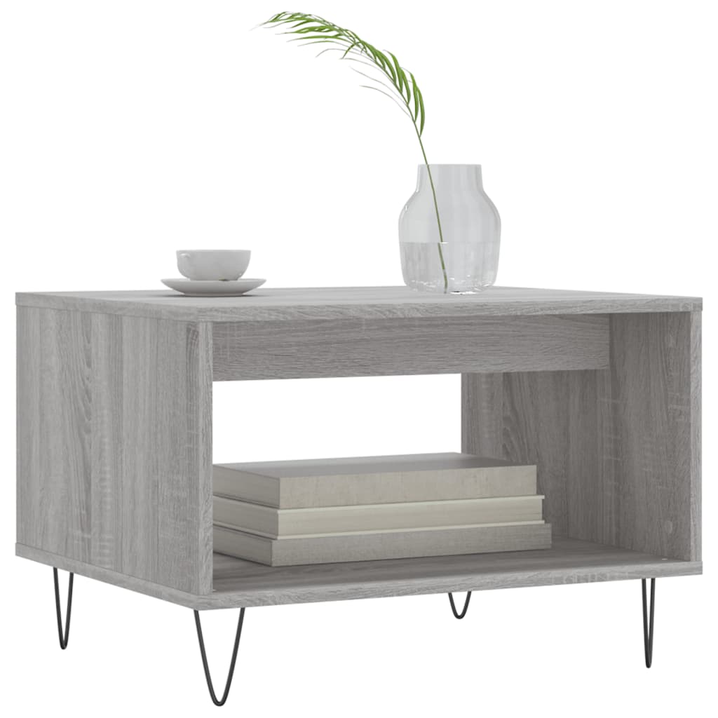 Table basse sonoma gris 60x50x40 cm bois d'ingénierie - XIOS