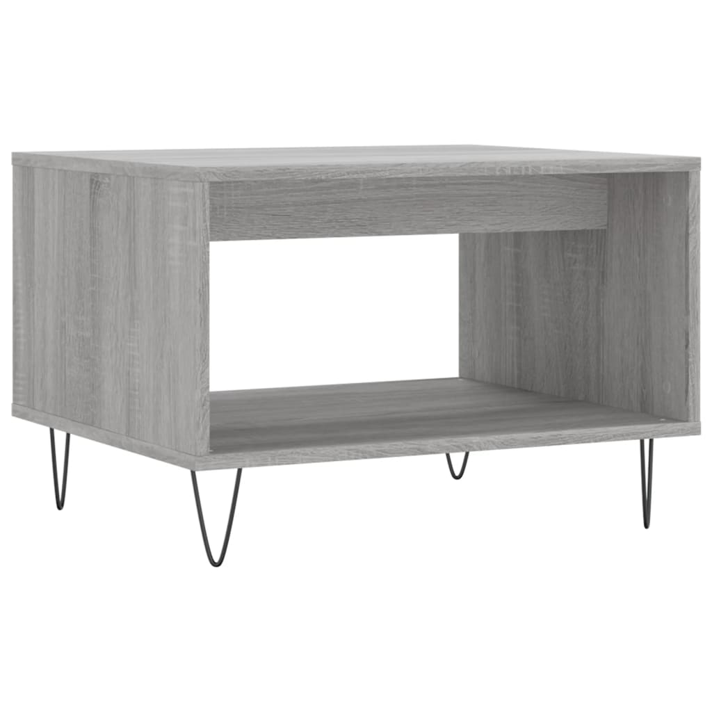 Table basse sonoma gris 60x50x40 cm bois d'ingénierie - XIOS