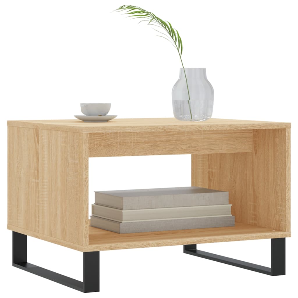 Table basse chêne sonoma 60x50x40 cm bois d'ingénierie - XIOS