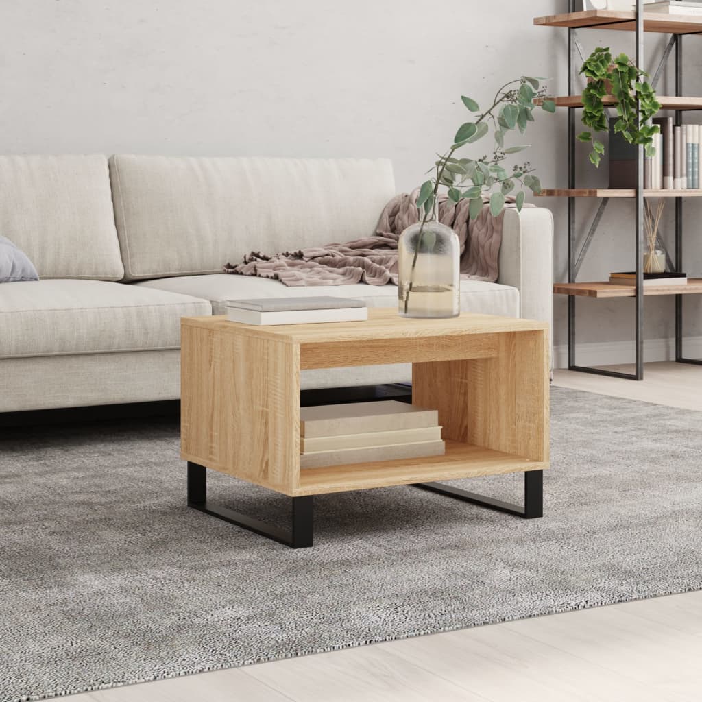 Table basse chêne sonoma 60x50x40 cm bois d'ingénierie - XIOS