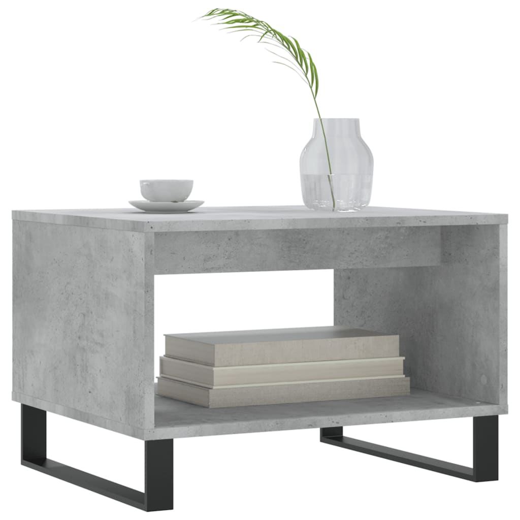 Table basse gris béton 60x50x40 cm bois d'ingénierie - XIOS