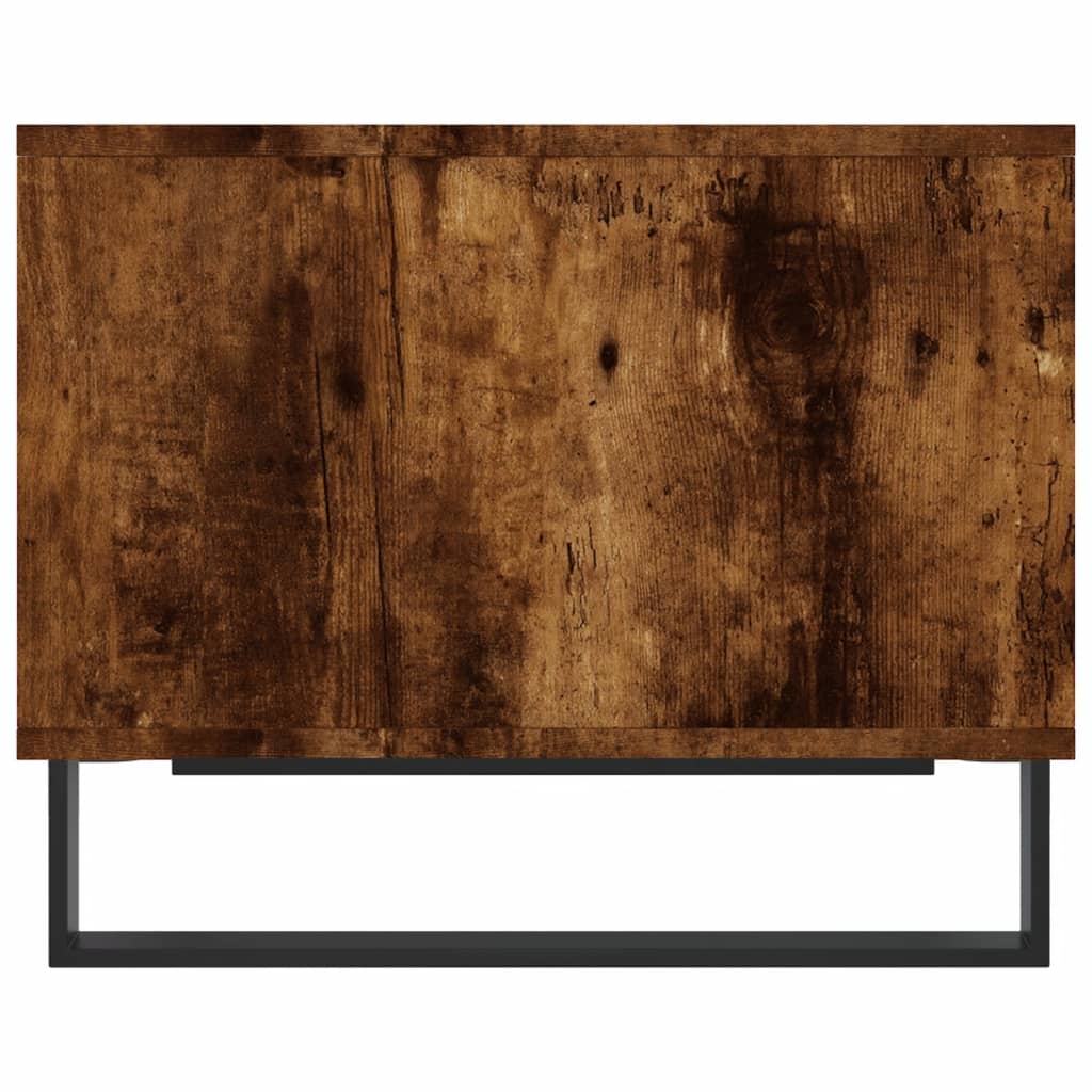 Table basse chêne fumé 60x50x40 cm bois d'ingénierie - XIOS