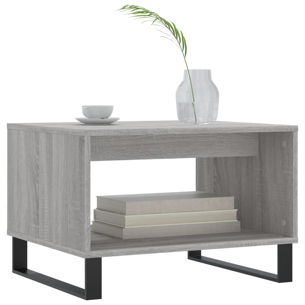 Table basse sonoma gris 60x50x40 cm bois d'ingénierie - XIOS