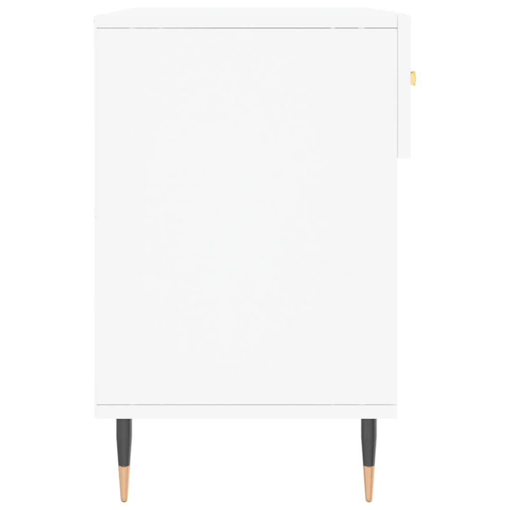 Banc à chaussures blanc 102x35x55 cm bois d'ingénierie - XIOS