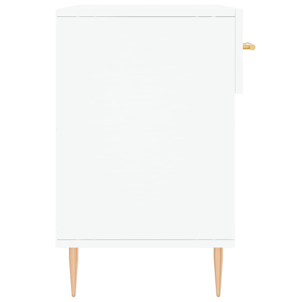 Banc à chaussures blanc 102x35x55 cm bois d'ingénierie - XIOS