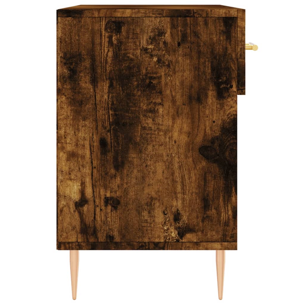 Banc à chaussures chêne fumé 102x35x55 cm bois d'ingénierie - XIOS
