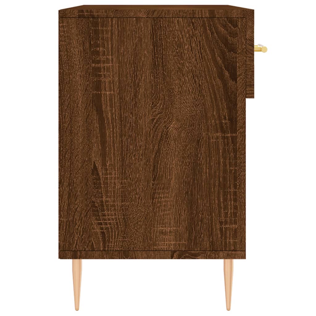 Banc à chaussures chêne marron 102x35x55 cm bois d'ingénierie - XIOS