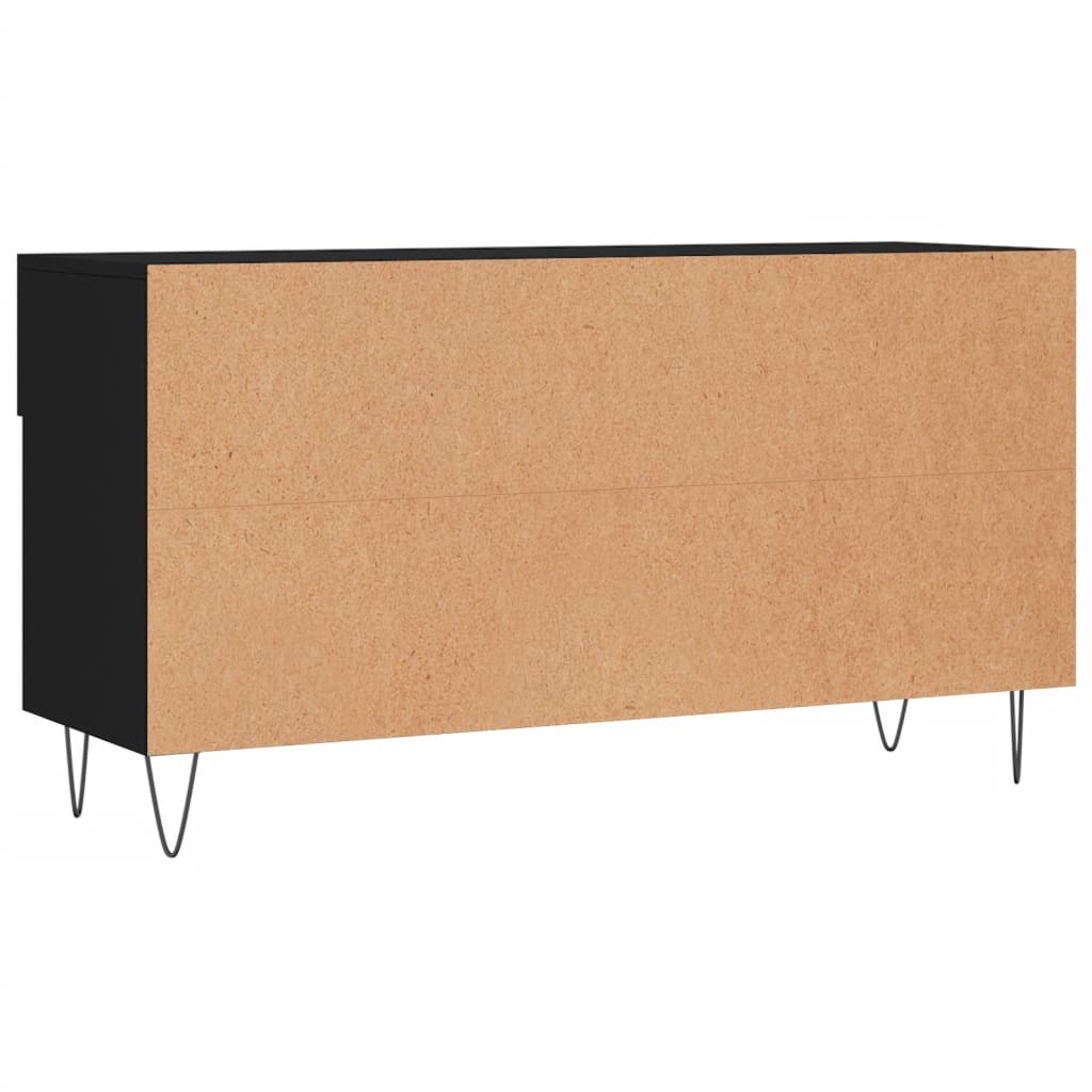 Banc à chaussures noir 102x35x55 cm bois d'ingénierie - XIOS