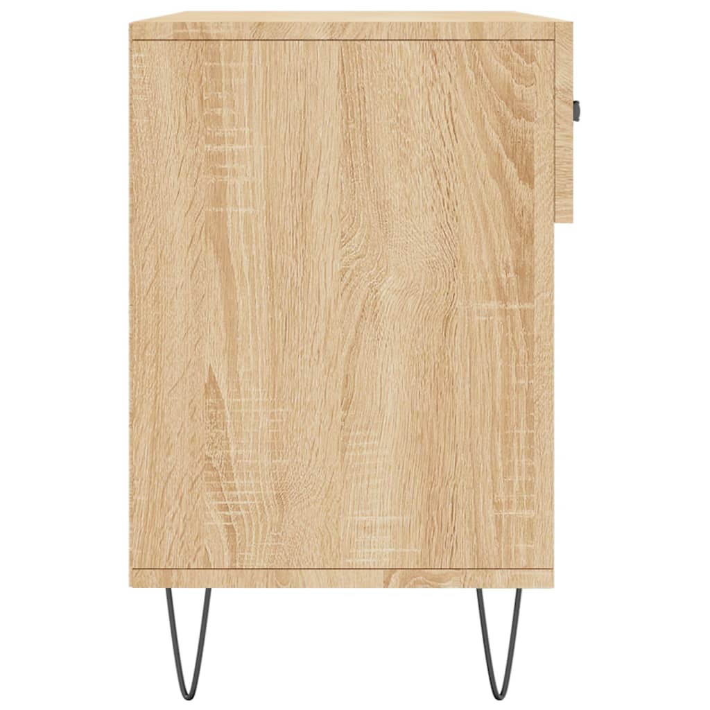 Banc à chaussures chêne sonoma 102x35x55 cm bois d'ingénierie - XIOS