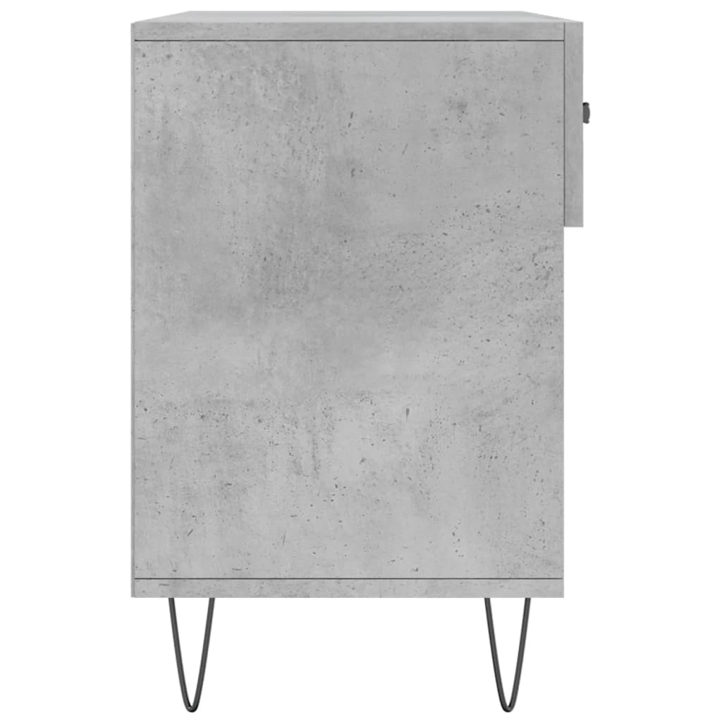 Banc à chaussures gris béton 102x35x55 cm bois d'ingénierie - XIOS