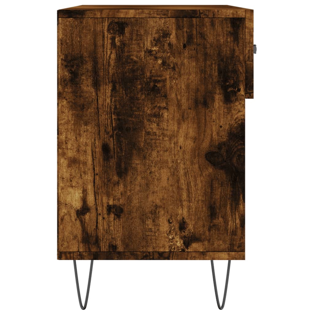 Banc à chaussures chêne fumé 102x35x55 cm bois d'ingénierie - XIOS