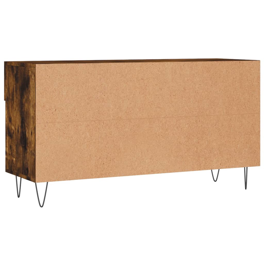 Banc à chaussures chêne fumé 102x35x55 cm bois d'ingénierie - XIOS