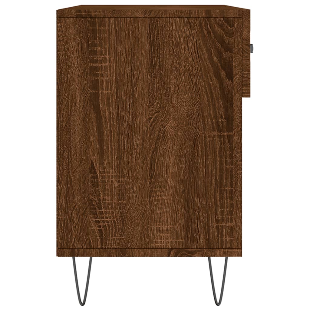 Banc à chaussures chêne marron 102x35x55 cm bois d'ingénierie - XIOS