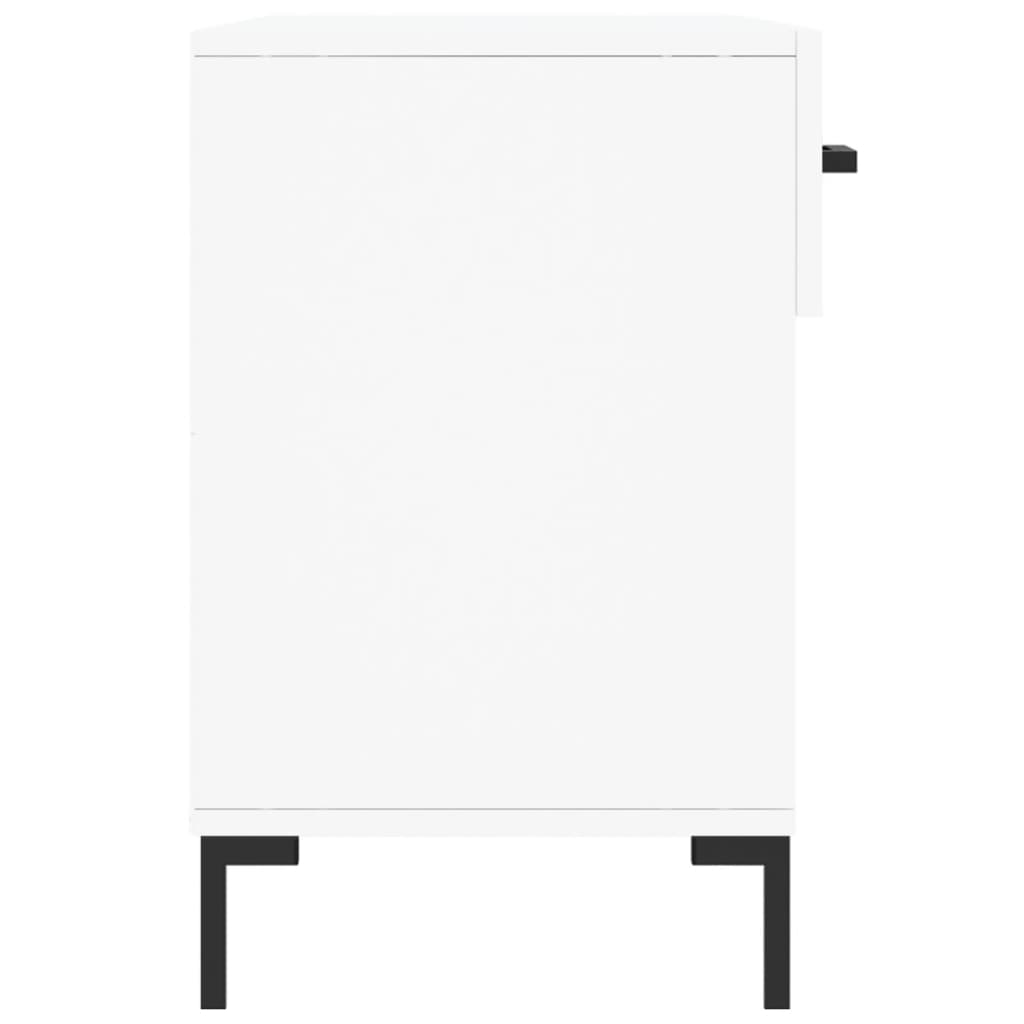 Banc à chaussures blanc 102x35x55 cm bois d'ingénierie - XIOS