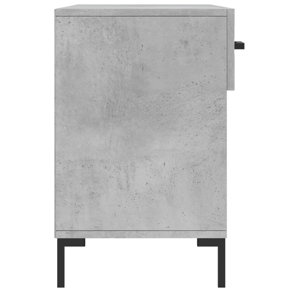 Banc à chaussures gris béton 102x35x55 cm bois d'ingénierie - XIOS