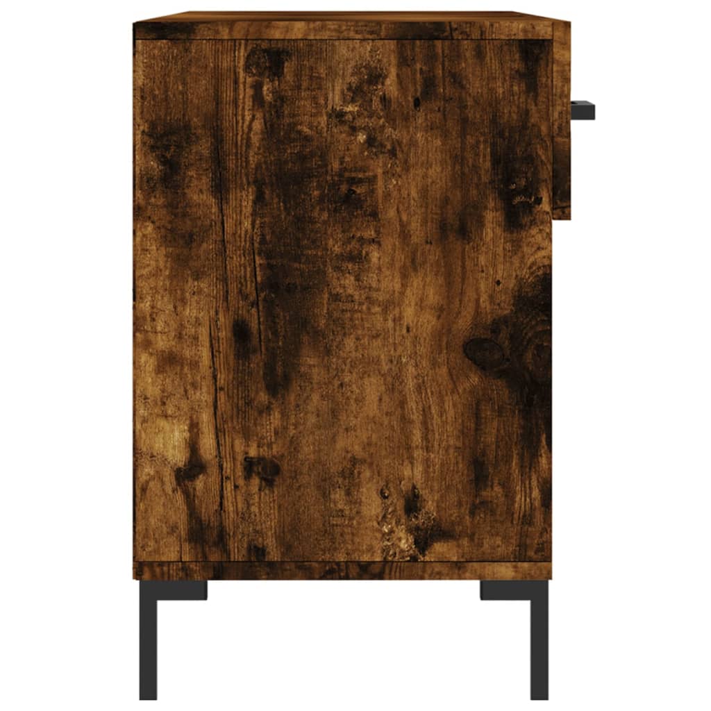 Banc à chaussures chêne fumé 102x35x55 cm bois d'ingénierie - XIOS