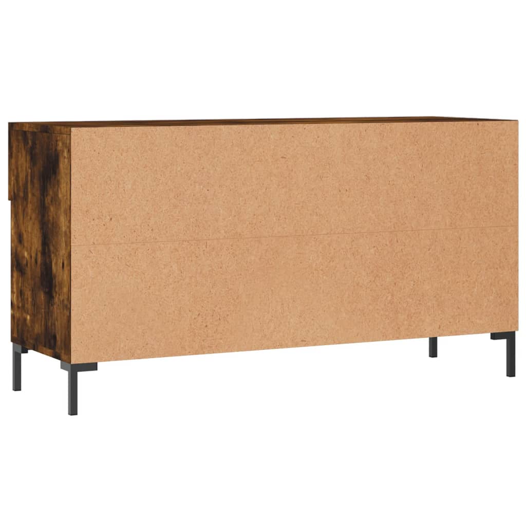 Banc à chaussures chêne fumé 102x35x55 cm bois d'ingénierie - XIOS