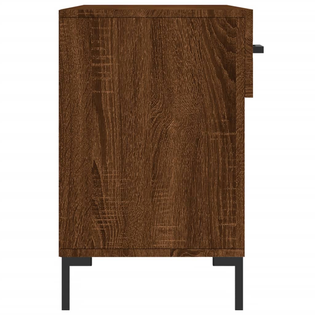 Banc à chaussures chêne marron 102x35x55 cm bois d'ingénierie - XIOS