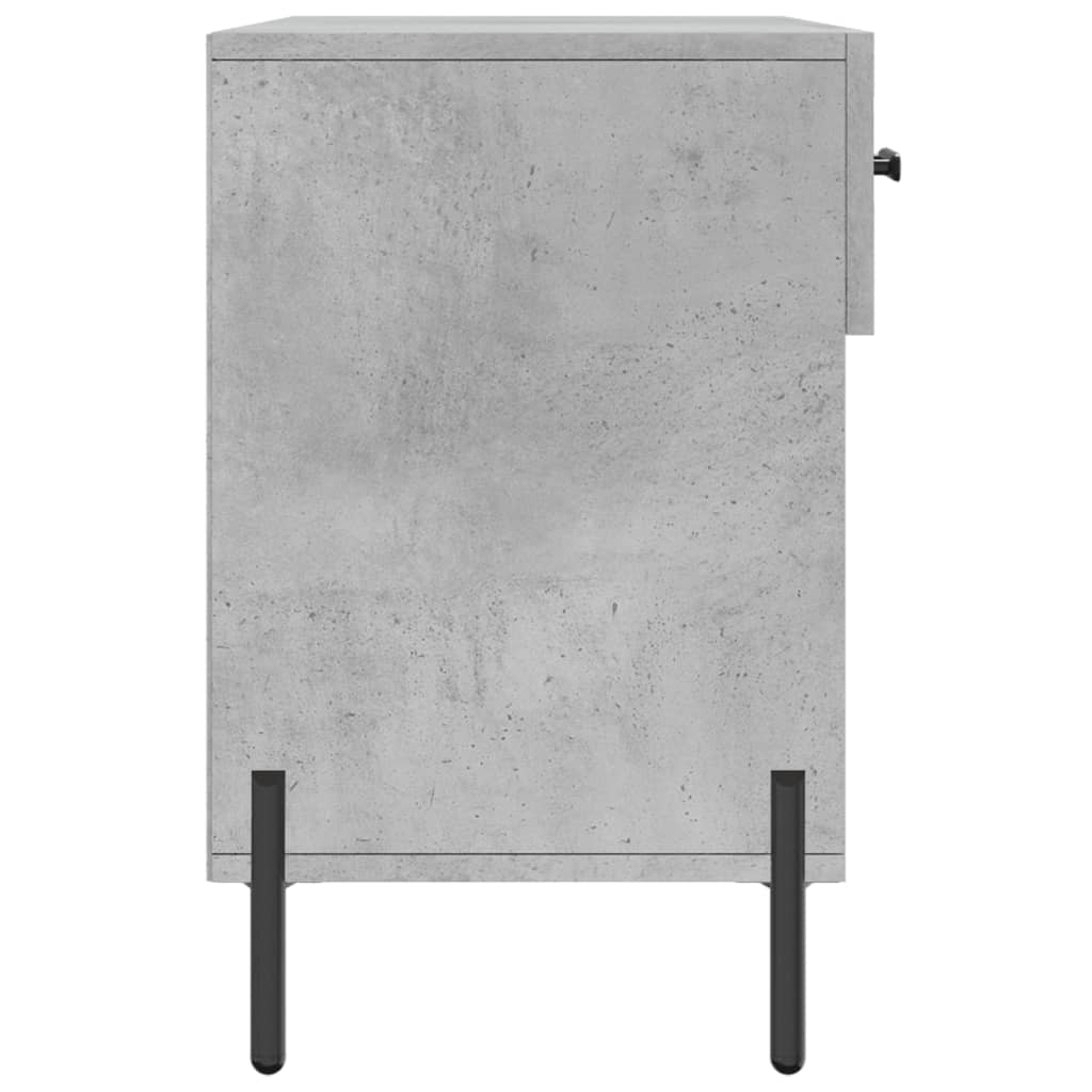 Banc à chaussures gris béton 102x35x55 cm bois d'ingénierie - XIOS