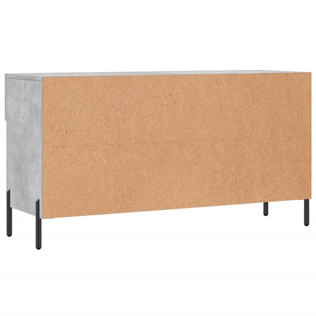 Banc à chaussures gris béton 102x35x55 cm bois d'ingénierie - XIOS