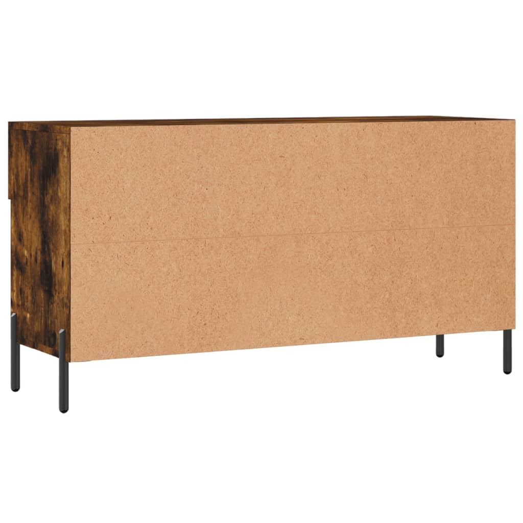 Banc à chaussures chêne fumé 102x35x55 cm bois d'ingénierie - XIOS