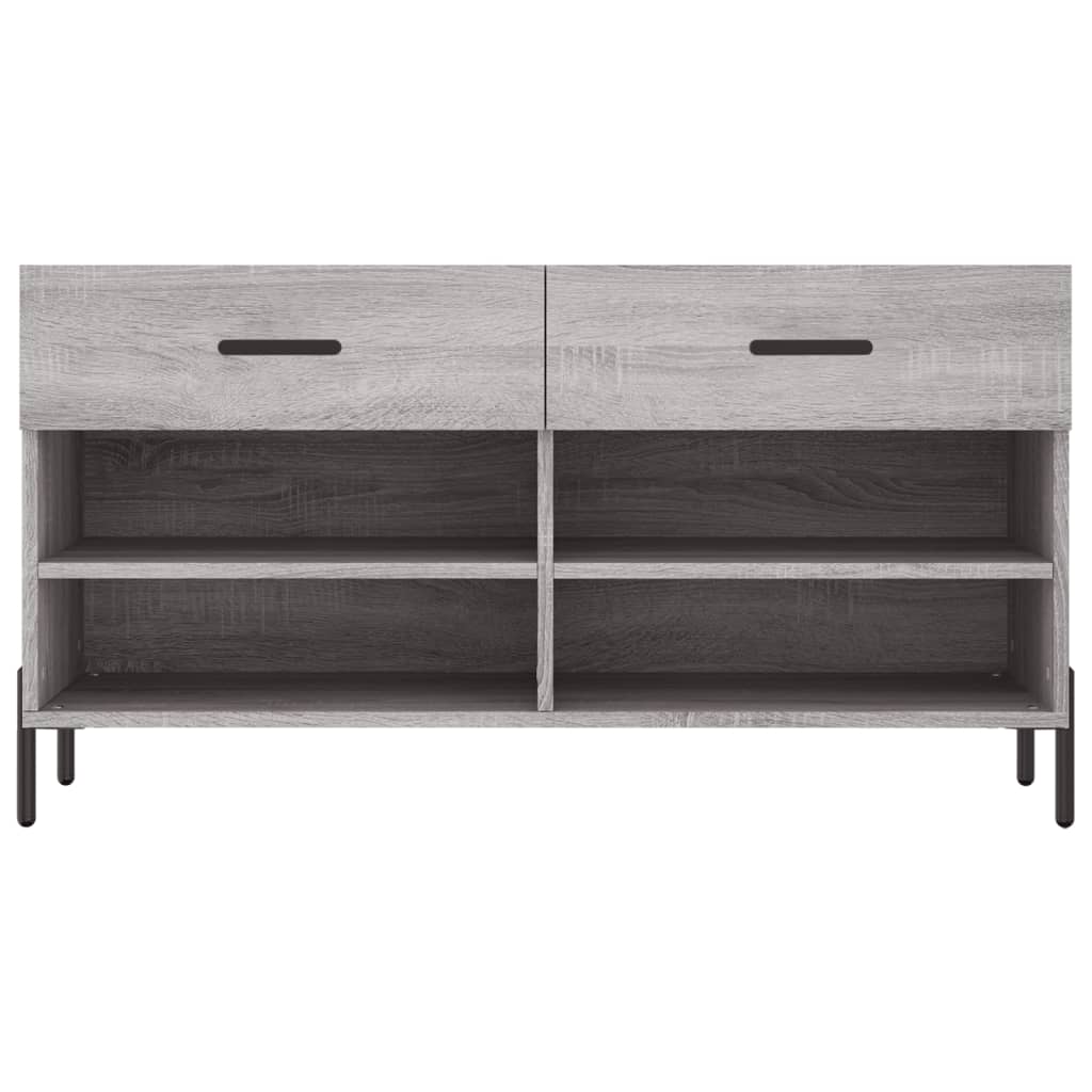Banc à chaussures sonoma gris 102x35x55 cm bois d'ingénierie - XIOS