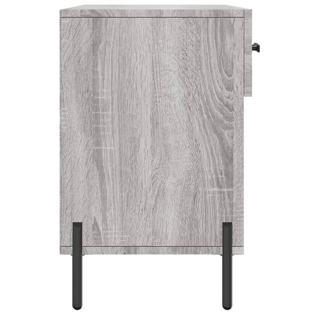 Banc à chaussures sonoma gris 102x35x55 cm bois d'ingénierie - XIOS