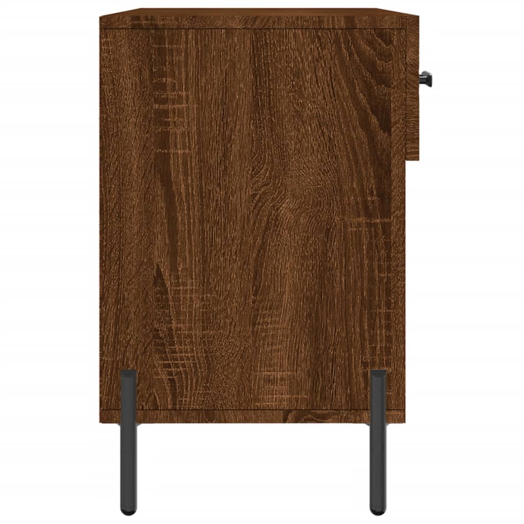 Banc à chaussures chêne marron 102x35x55 cm bois d'ingénierie - XIOS