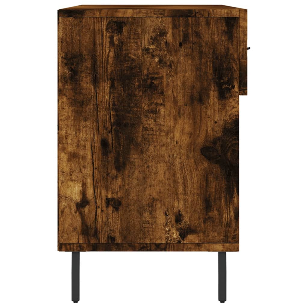 Banc à chaussures chêne fumé 102x35x55 cm bois d'ingénierie - XIOS