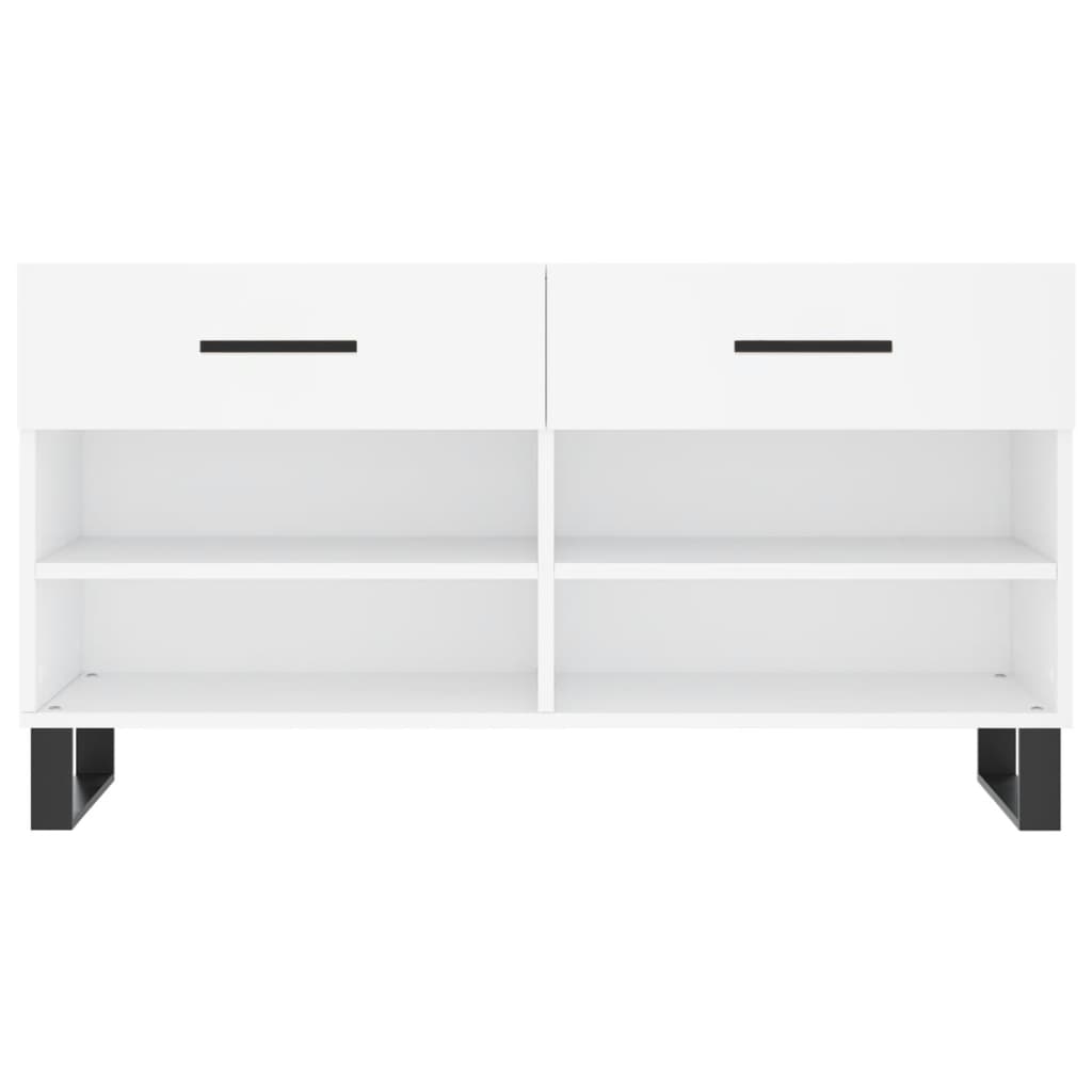 Banc à chaussures blanc 102x35x55 cm bois d'ingénierie - XIOS