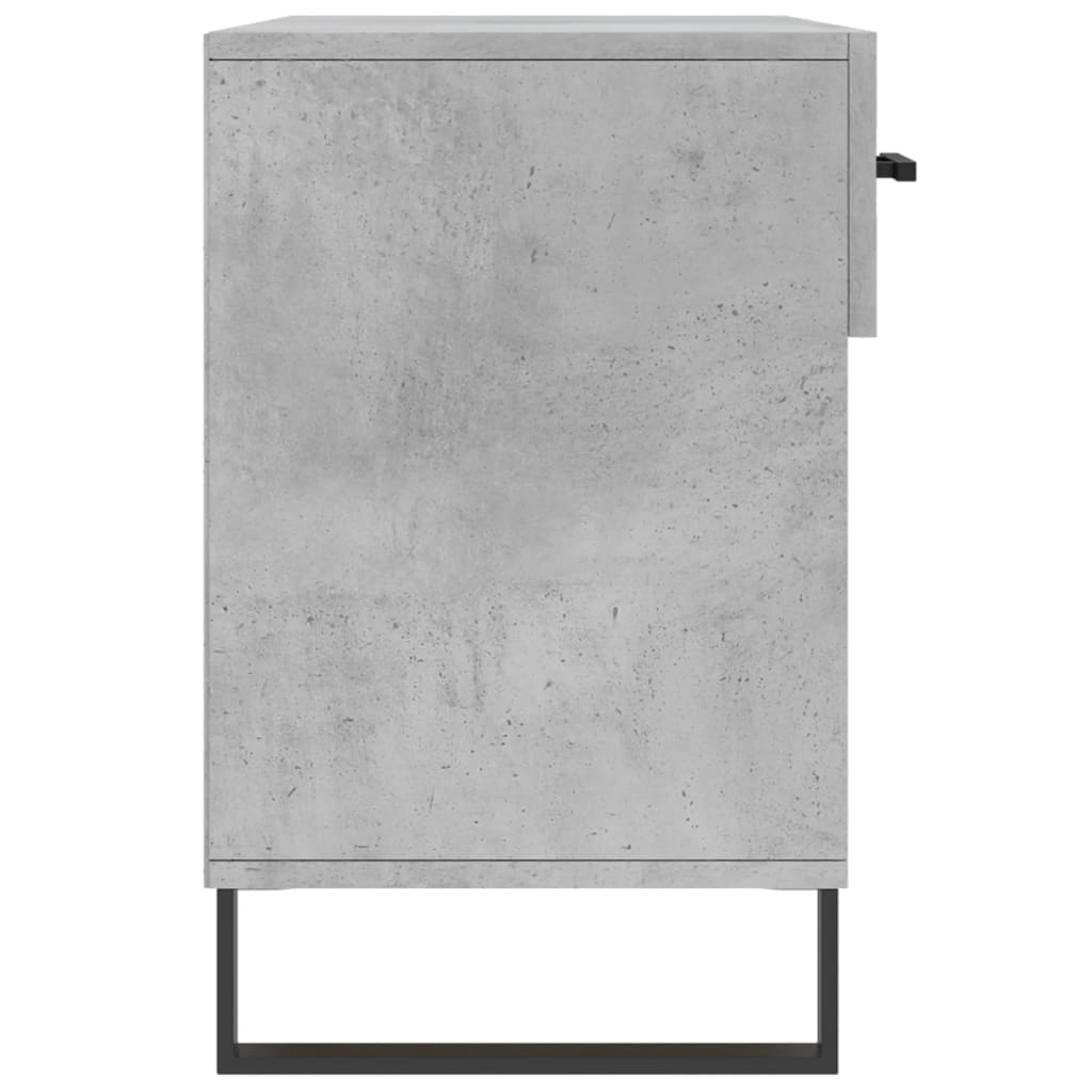 Banc à chaussures gris béton 102x35x55 cm bois d'ingénierie - XIOS