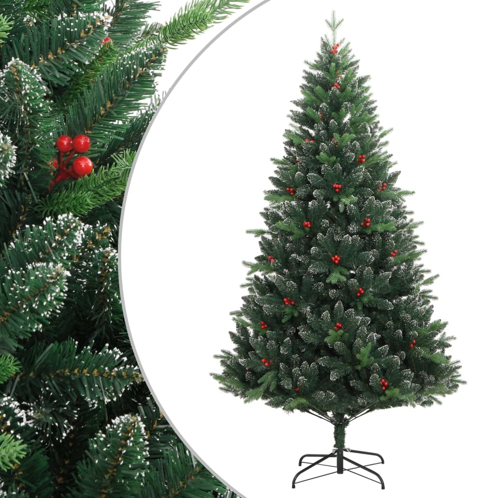 Sapin de Noël artificiel à charnières avec baies rouges 150 cm - XIOS
