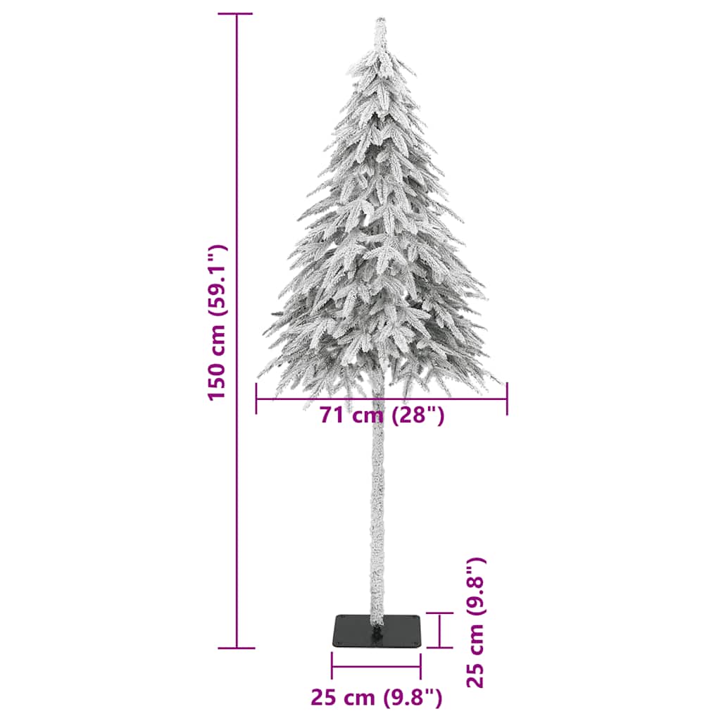 Sapin de Noël artificiel avec neige floquée 150 cm