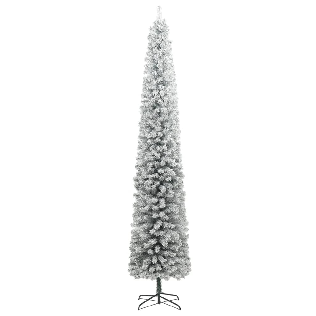 Sapin de Noël mince avec support et flocon de neige 270 cm PVC - XIOS