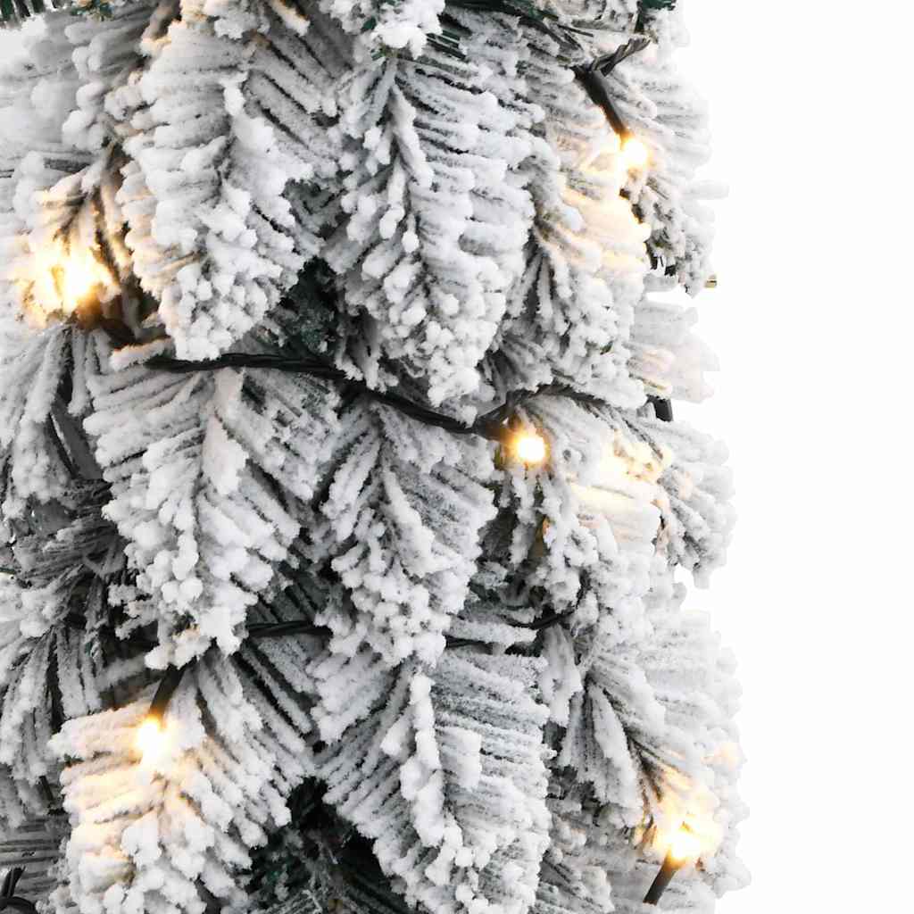 Sapin de Noël artificiel pré-éclairé avec 45 LED/neige floquée - XIOS