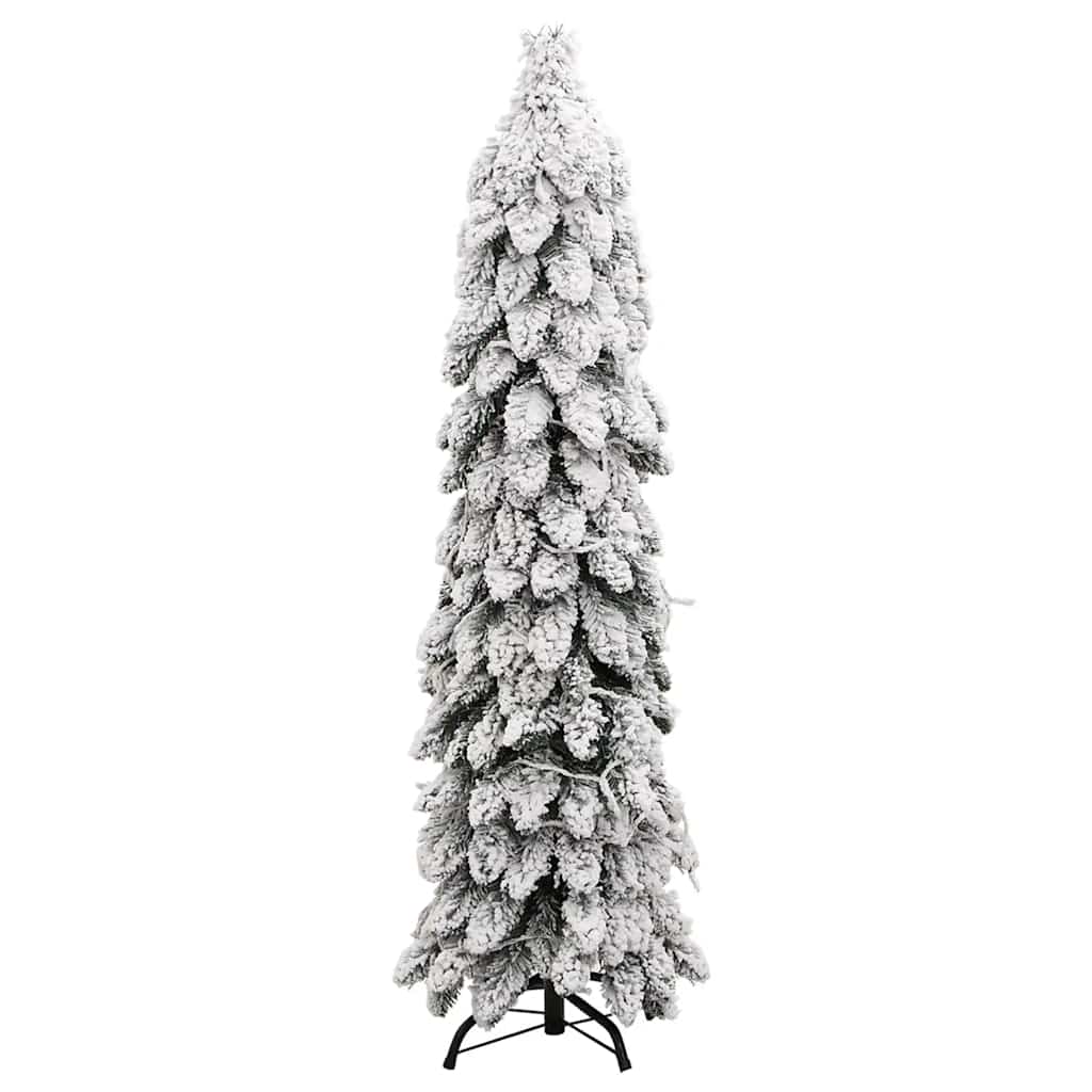 Sapin de Noël artificiel pré-éclairé avec 60 LED/neige floquée - XIOS