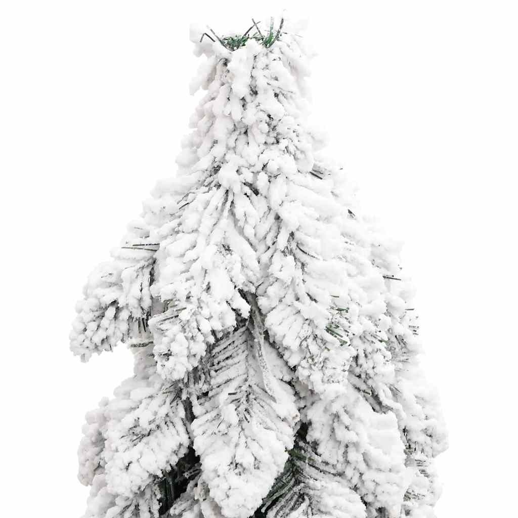 Sapin de Noël artificiel pré-éclairé avec 60 LED/neige floquée - XIOS