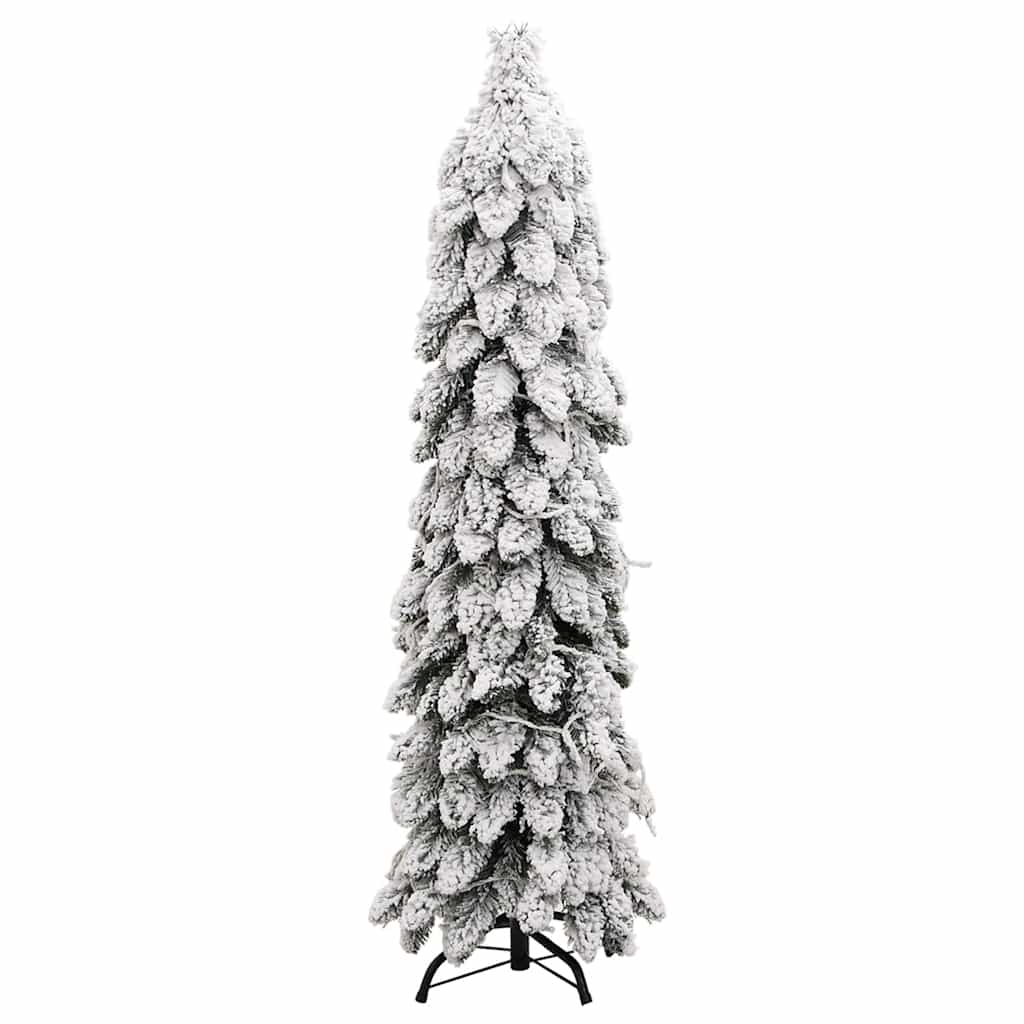 Sapin de Noël artificiel pré-éclairé avec 80 LED/neige floquée - XIOS