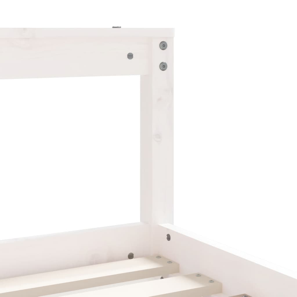 Cadre de lit pour enfant blanc 70x140 cm bois de pin massif - XIOS