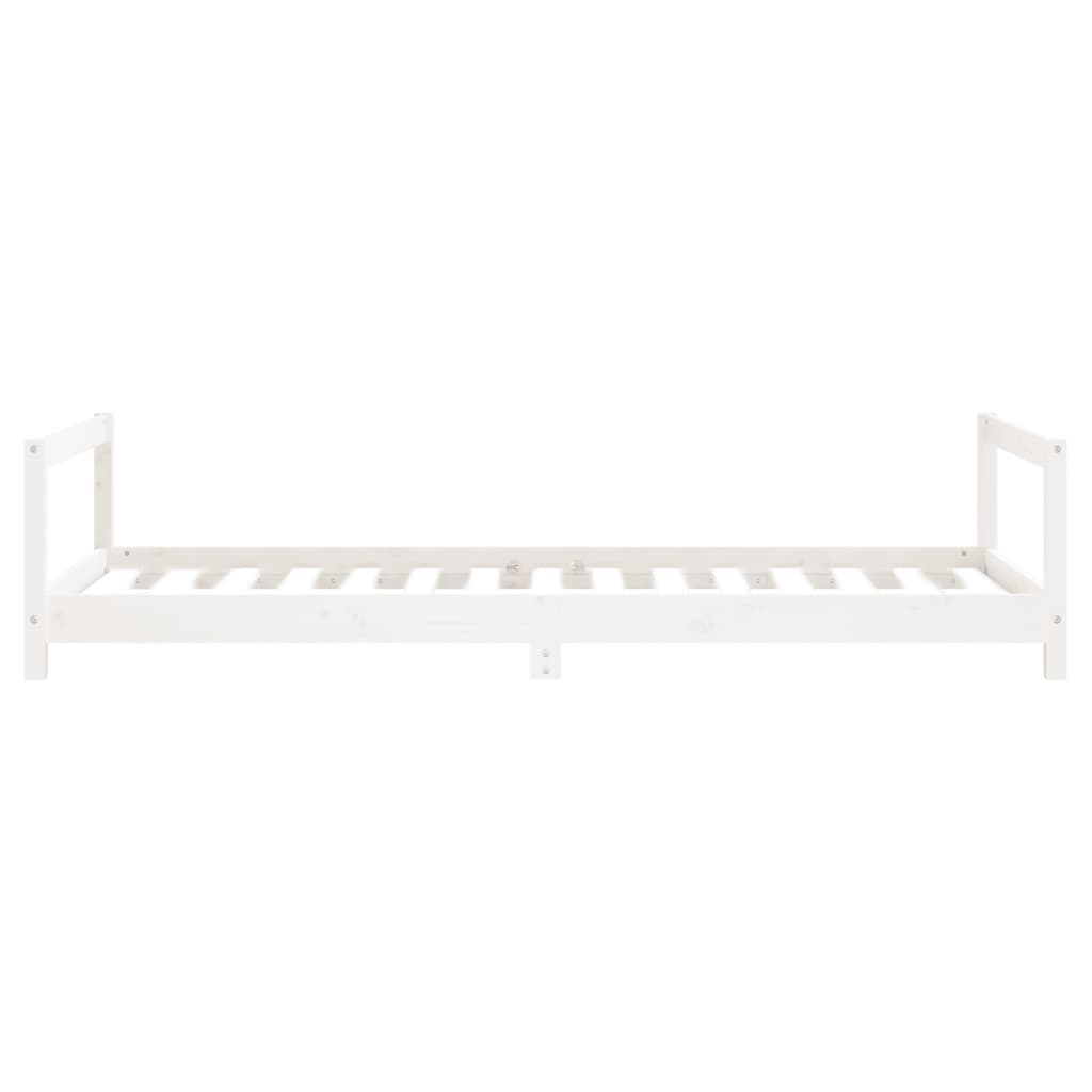 Cadre de lit pour enfants blanc 90x190 cm bois de pin massif - XIOS