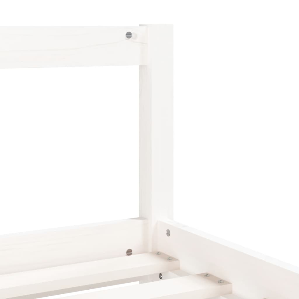 Cadre de lit pour enfants blanc 90x190 cm bois de pin massif - XIOS