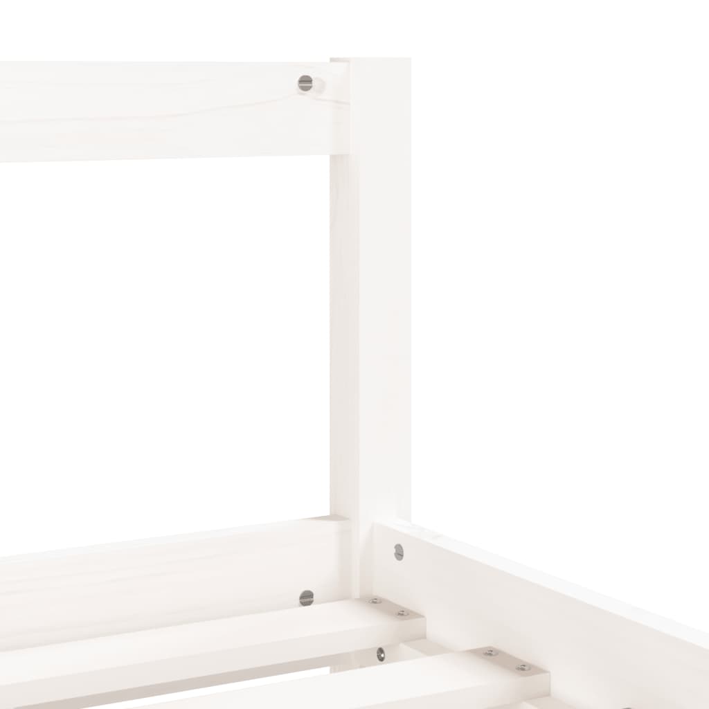 Cadre de lit enfant tiroirs blanc 80x200 cm bois de pin massif - XIOS