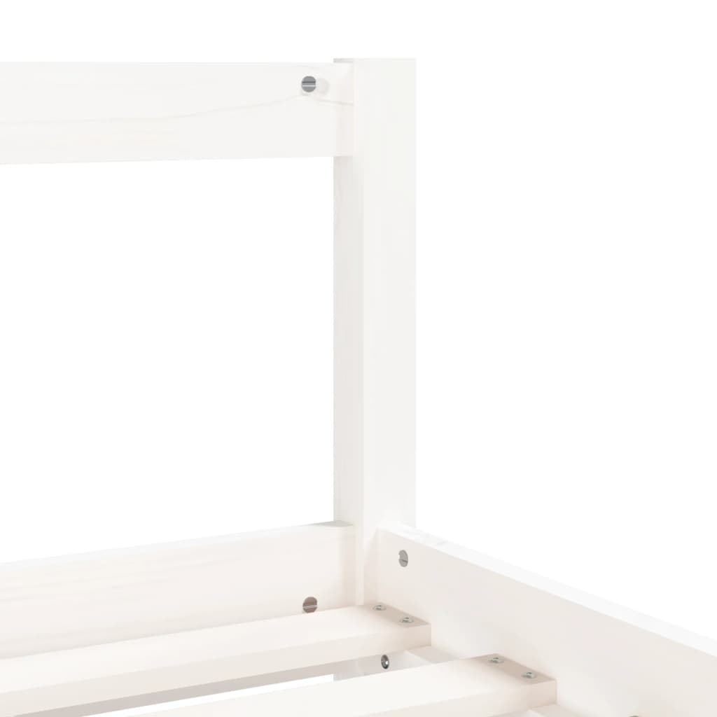 Cadre de lit enfant tiroirs blanc 90x200 cm bois de pin massif - XIOS