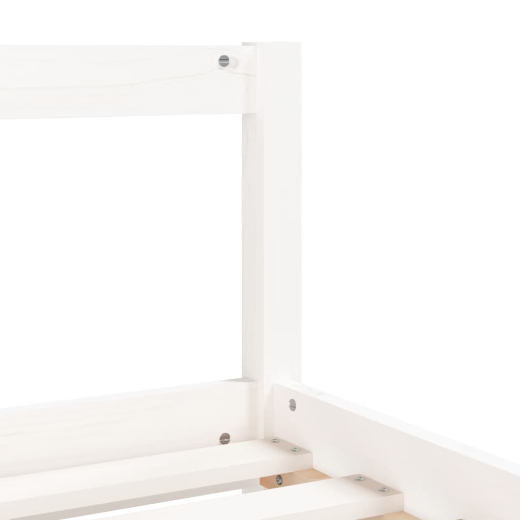 Cadre de lit d'enfants tiroirs blanc 90x190 cm bois pin massif - XIOS